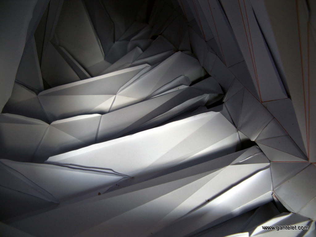 Sculpture Foldedoriginal watercolor by artist stéphane gantelet whith the title of artwork is Paper cathedral