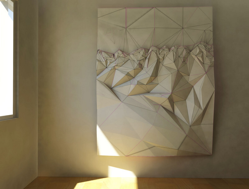 Sculpture Foldedoriginal watercolor by artist stéphane gantelet whith the title of artwork is Aravis 1120