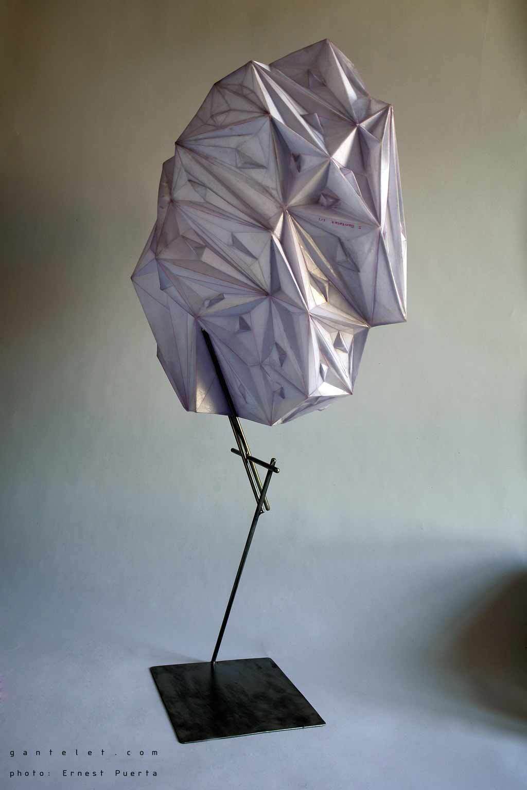 Sculpture Foldedoriginal watercolor by artist stéphane gantelet whith the title of artwork is big heart