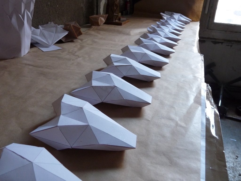 Sculpture Large foldedoriginal watercolor by artist stéphane gantelet whith the title of artwork is Making of Memorial