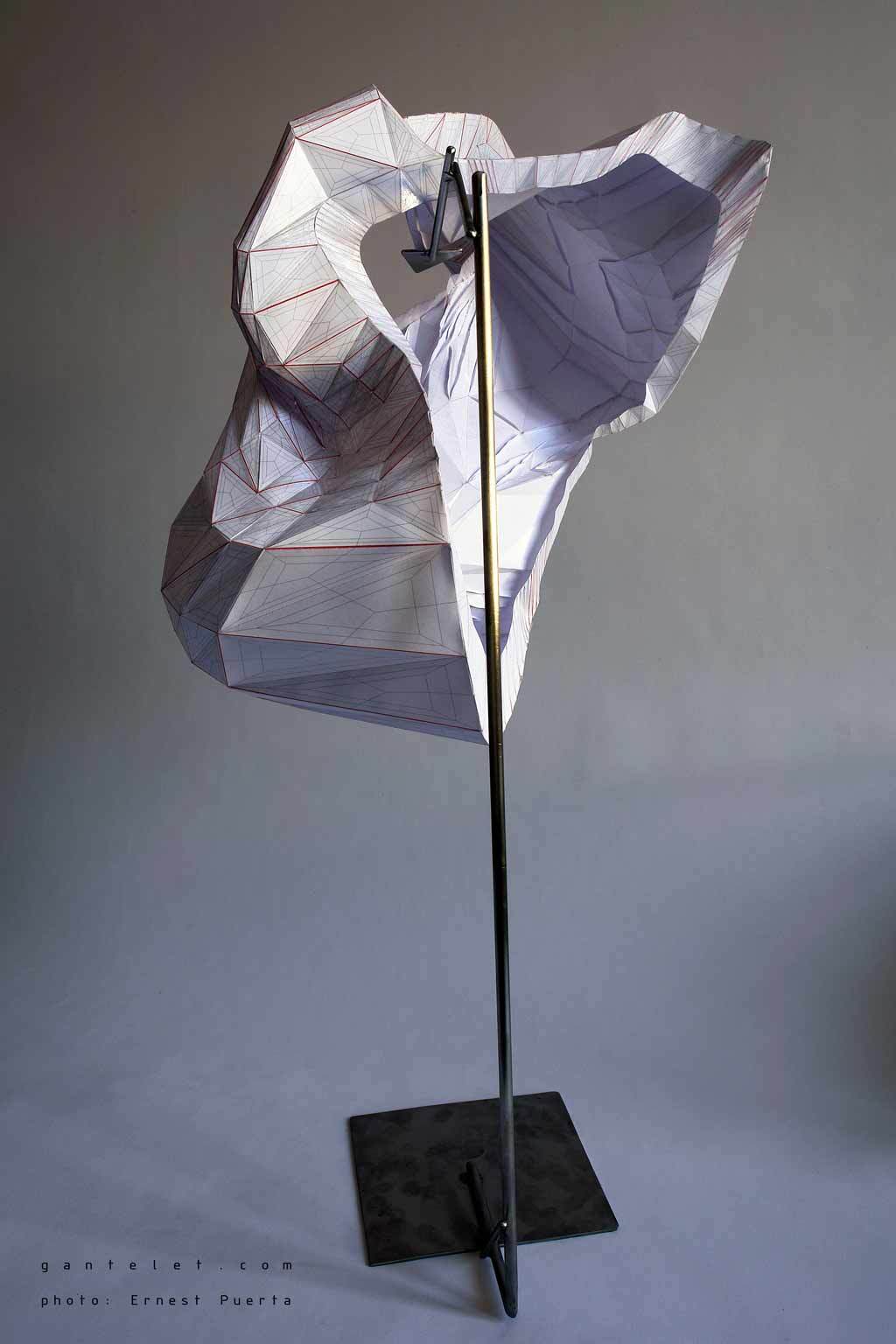 Sculpture Foldedoriginal watercolor by artist stéphane gantelet whith the title of artwork is Diaphragm I