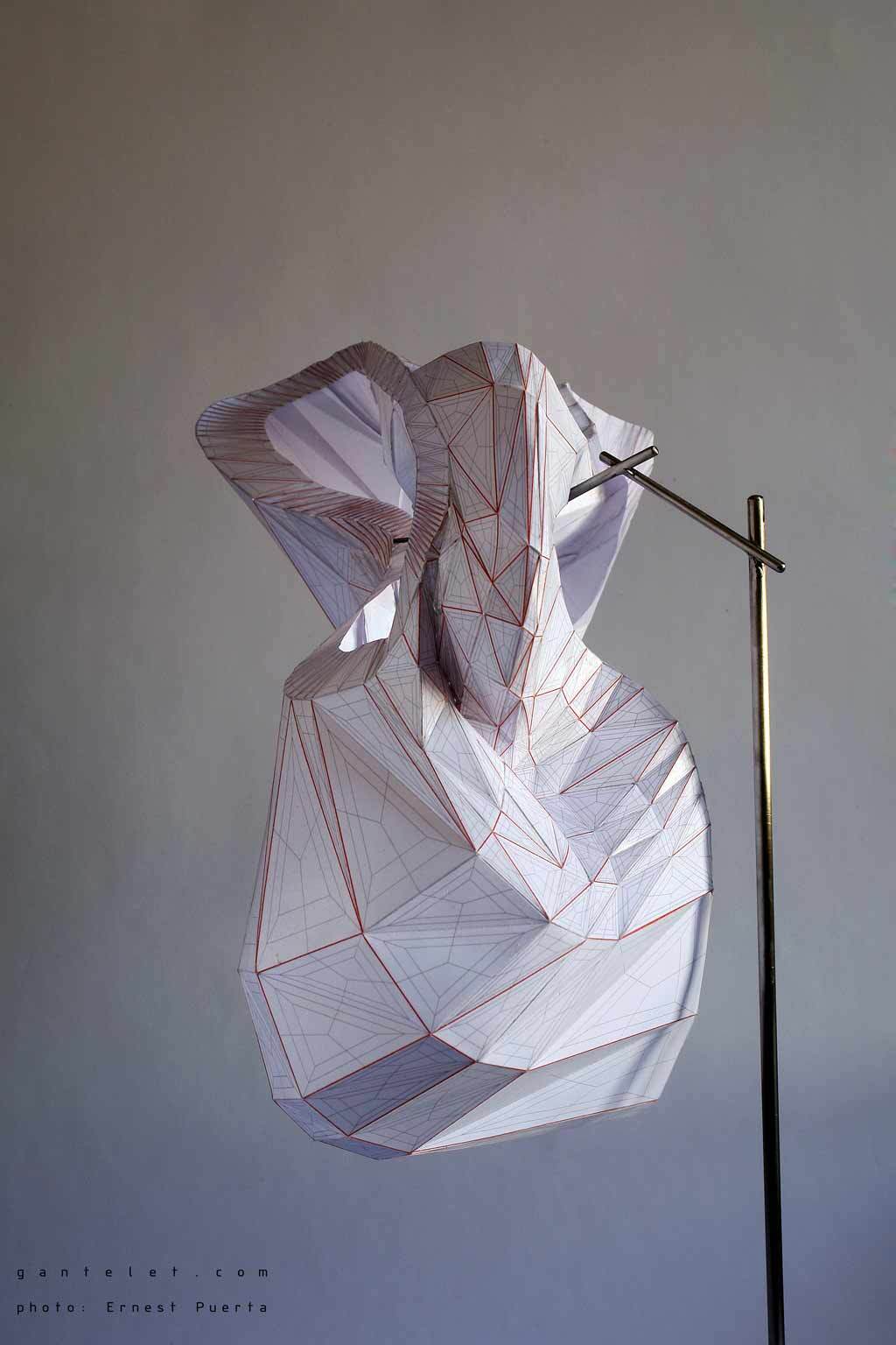 Sculpture Foldedoriginal watercolor by artist stéphane gantelet whith the title of artwork is Diaphragm I