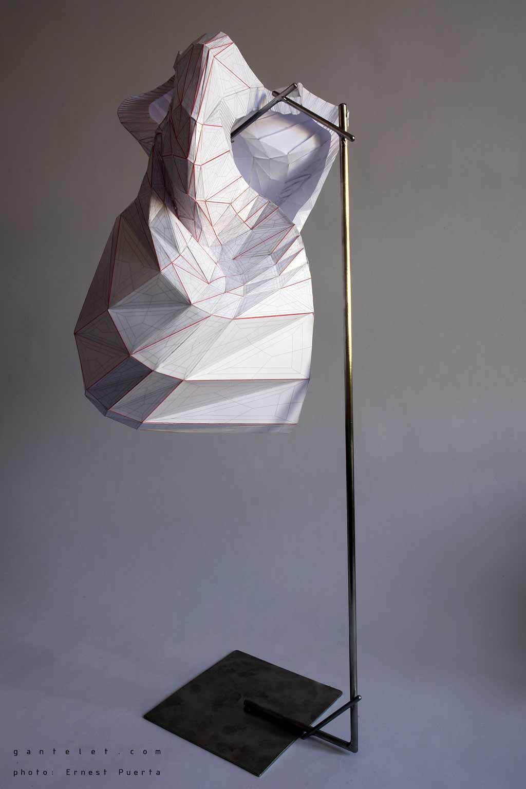 Sculpture Foldedoriginal watercolor by artist stéphane gantelet whith the title of artwork is Diaphragm I