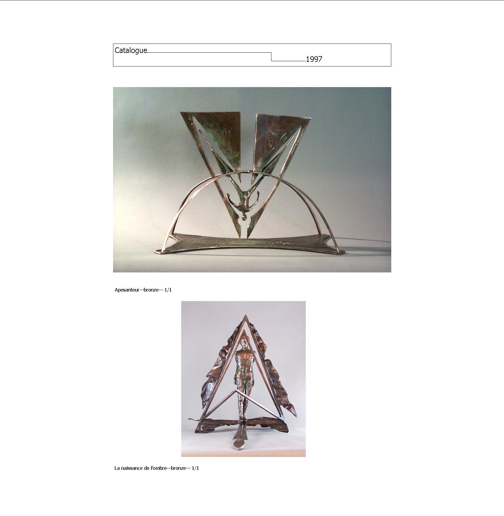 During the first 15 years of my sculptural practice, which began when I was 22, I made a large number of bronze sculptures in a figurative vein. For a long time, I was unaware of the times in which I lived. This is because I’m self-taught, and at the time I was devoting a lot of energy to artistic foundry work, to which I was totally committed. I turned my back on this period when I left the Bronze Age and entered the digital age. It was about time.