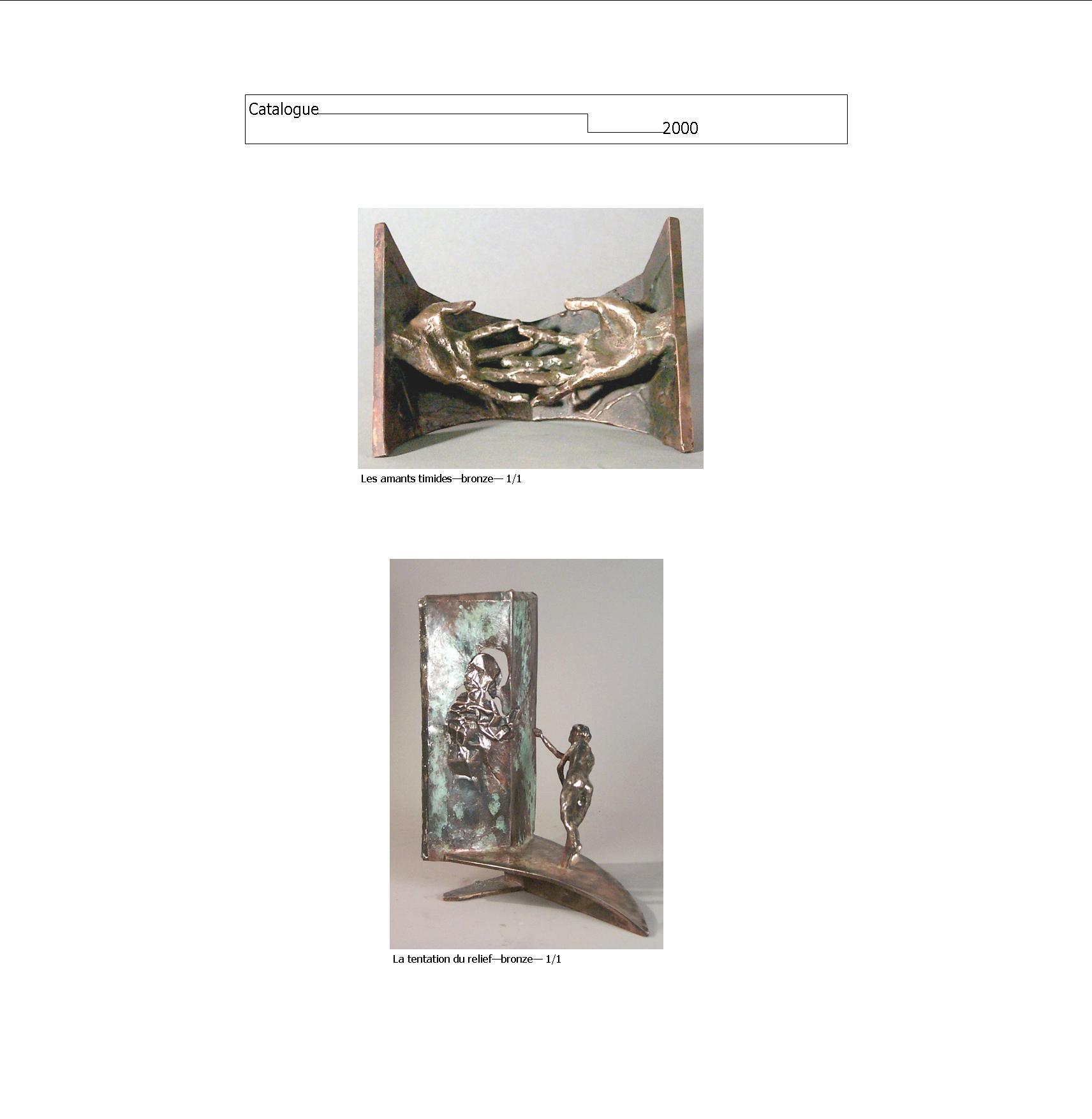 During the first 15 years of my sculptural practice, which began when I was 22, I made a large number of bronze sculptures in a figurative vein. For a long time, I was unaware of the times in which I lived. This is because I’m self-taught, and at the time I was devoting a lot of energy to artistic foundry work, to which I was totally committed. I turned my back on this period when I left the Bronze Age and entered the digital age. It was about time.