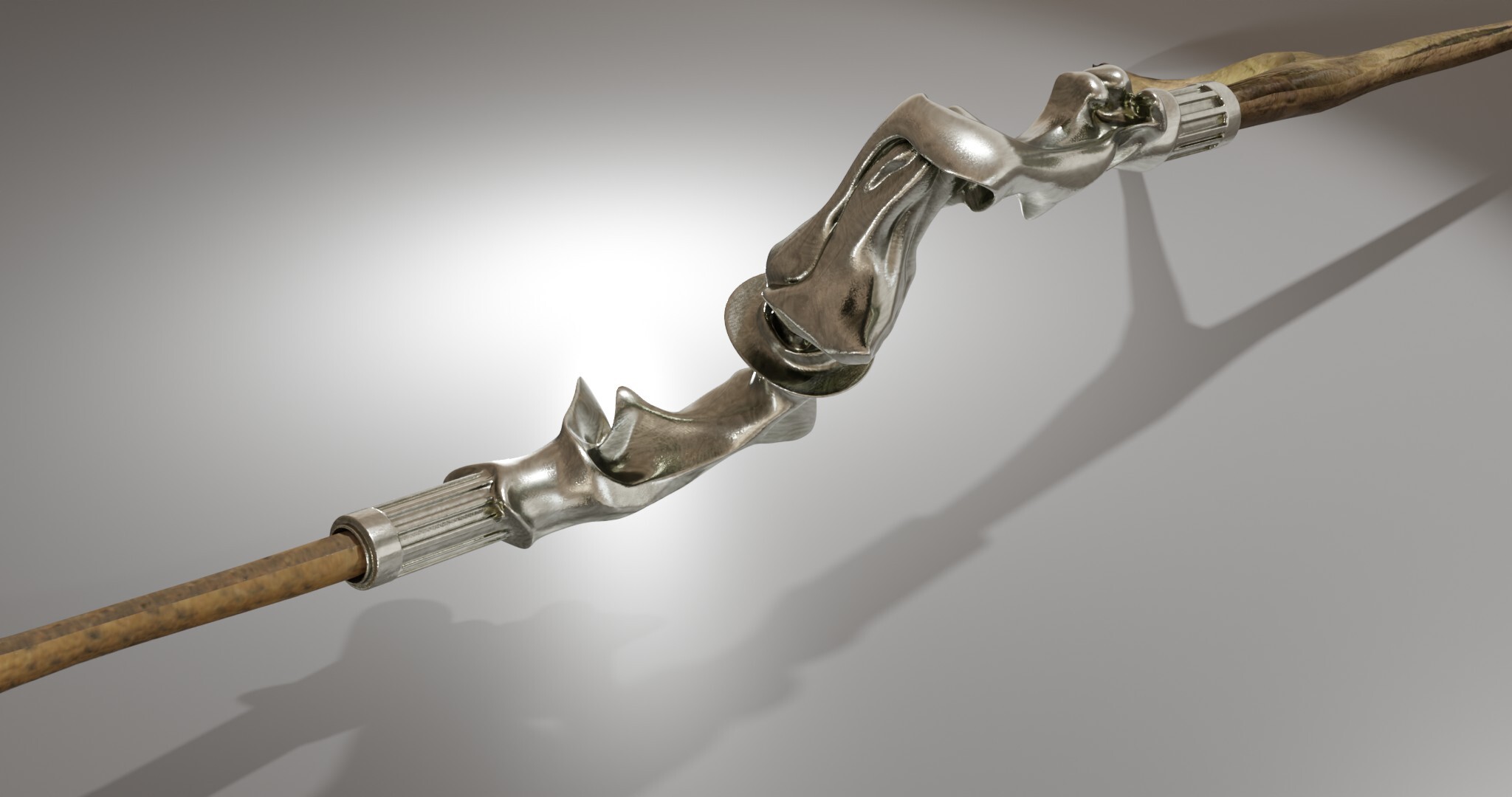 Branching is a series of sculptures that connect imaginary bone structures with different types of wood. The bones are imagined as articulations between woods of distinct variety. These sculptures propose a hybridization that summons nature to create an unnatural dialogue. Often made of metal (stainless steel), the bone evokes a prosthesis, while its shape refers to the organic development of the body’s bone structures.